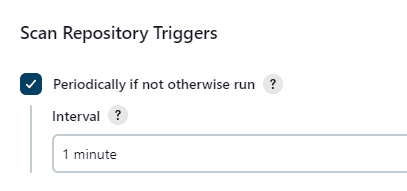 Scan repository triggers