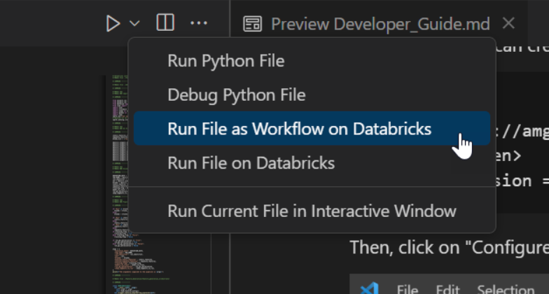 Run File as Workflow on Databricks