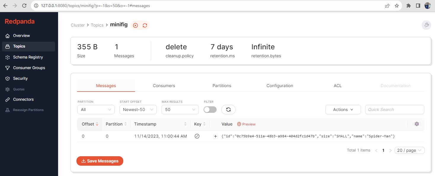 Redpanda console: broker level