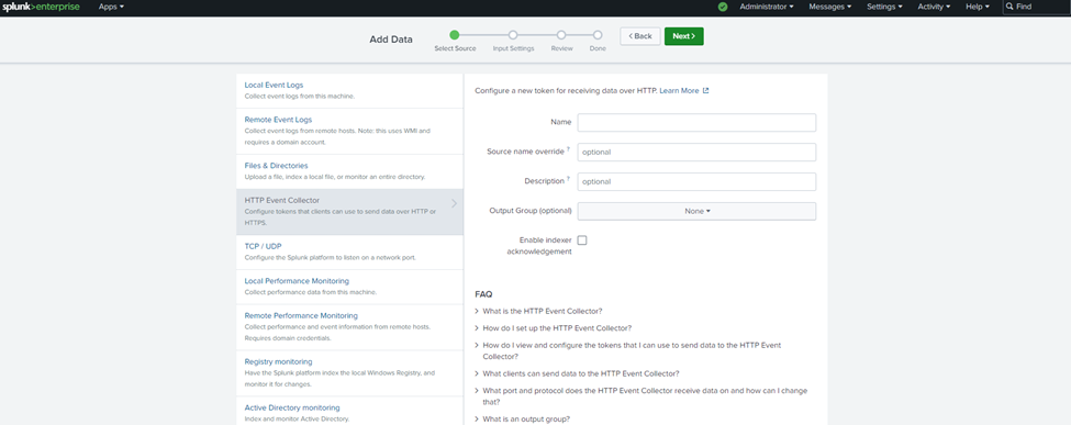 Provide the Token Name and Click on Next
