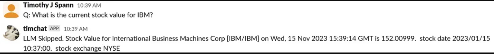 What is the current stock value for IBM?