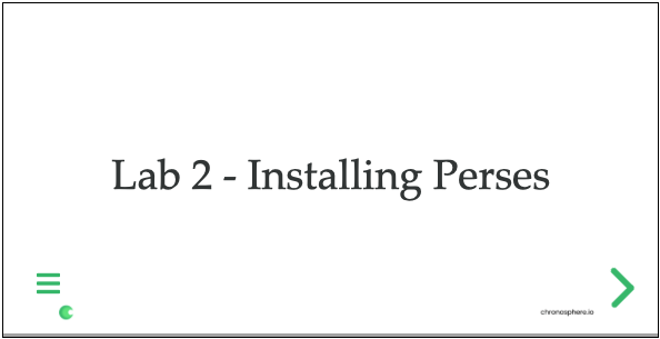 Installing Perses slide