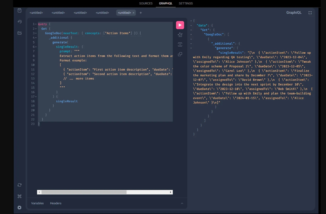 Writing custom queries on Unbody GraphQL playground