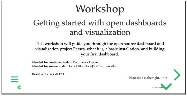 Workshop: Getting started with open dashboards and visualization