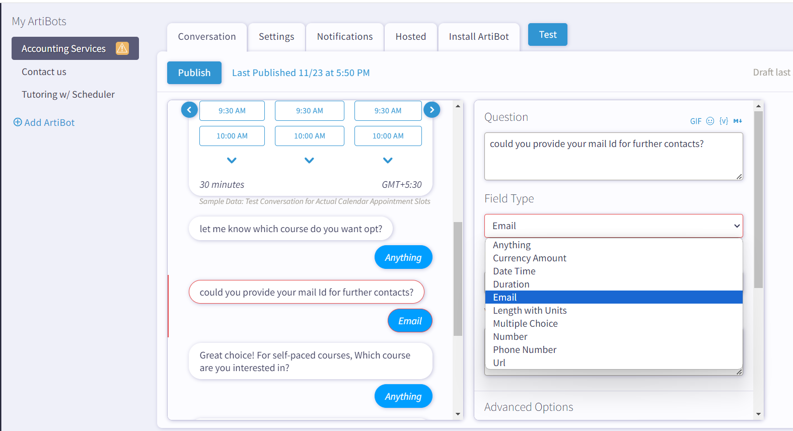 Appointment Information