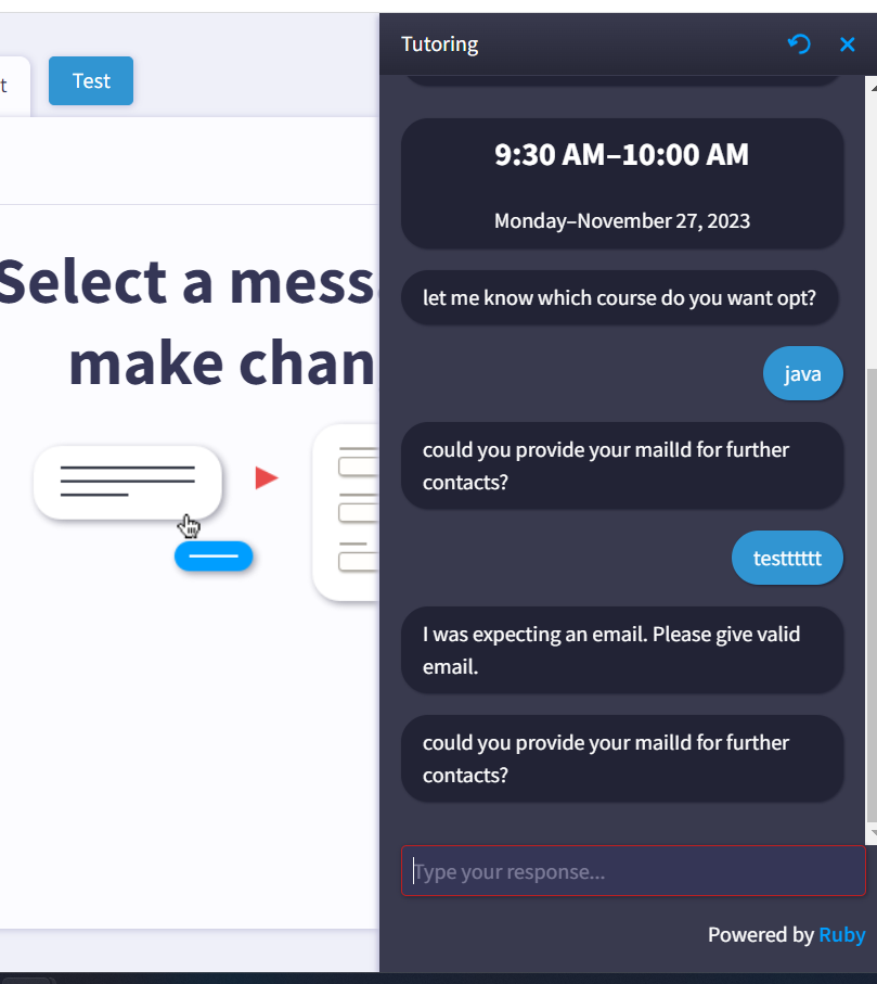 Screenshot of the Mail Validation