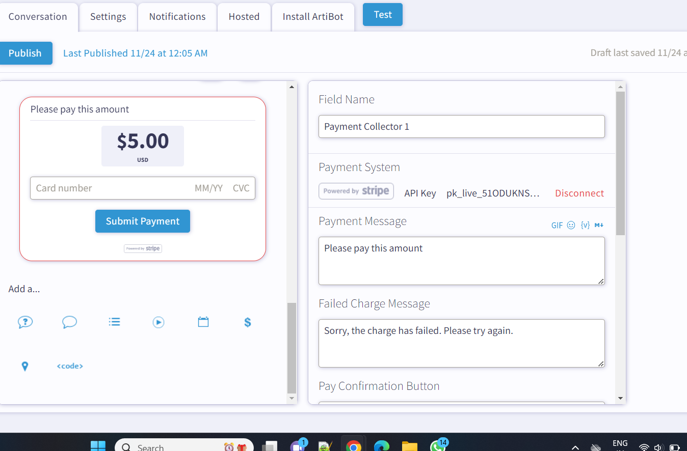 Payment Functionality
