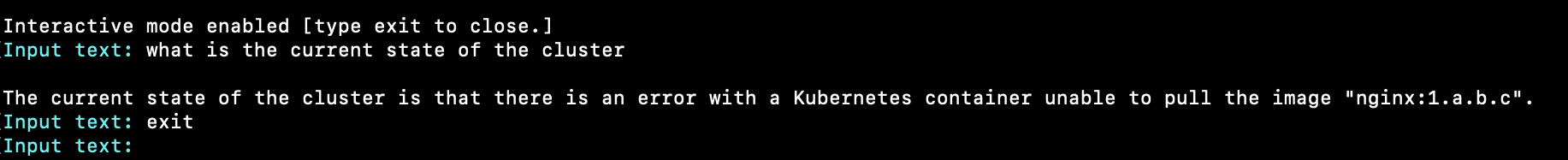 Users can use prompts like "What is the current state of my cluster?" and receive detailed, human-readable responses.