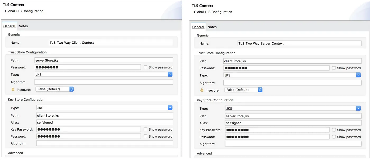 Configuring two-way TLS for HTTPS