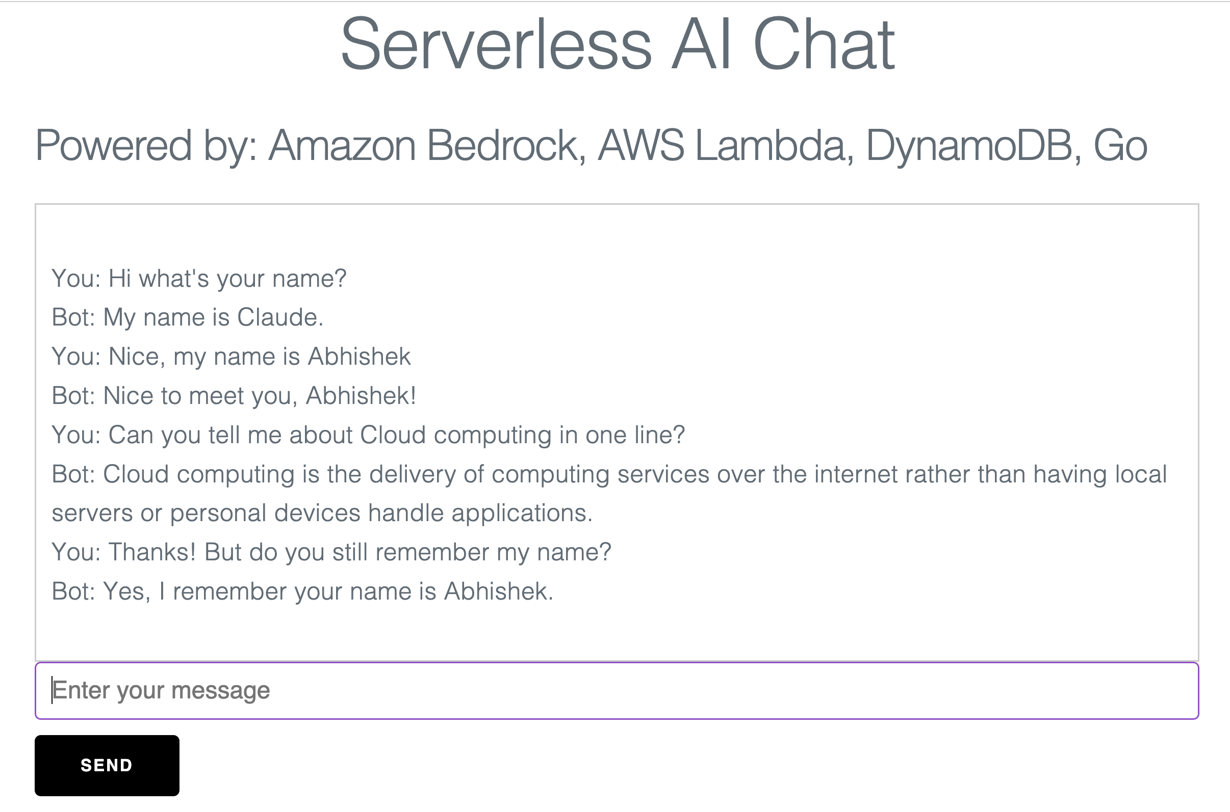Serverless AI Chat