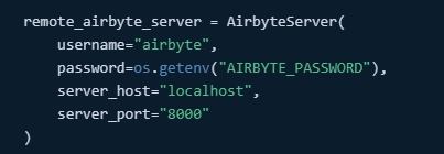 AirbyteServer configuration