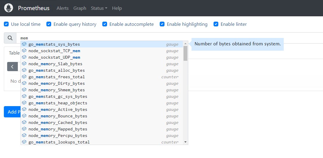 Image 7: Metrics from the VM