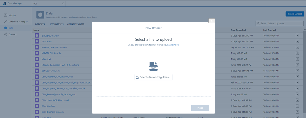 select a file to upload