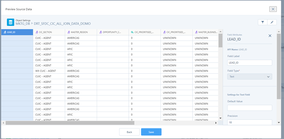 preview source data