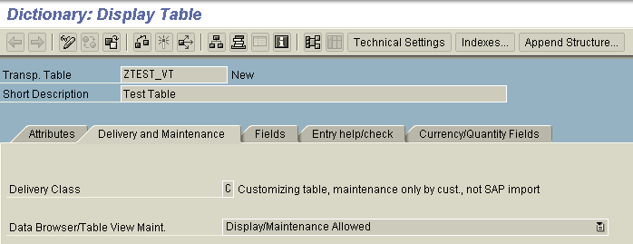 dictionary: display table 