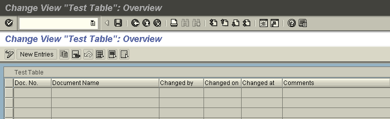 Enter the created T-code and the below screen would appear as output.