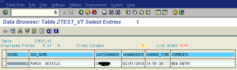 You can check the same data in the Se16 transaction for the table.