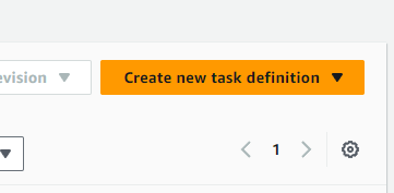 Create new task definition on the ECS web console