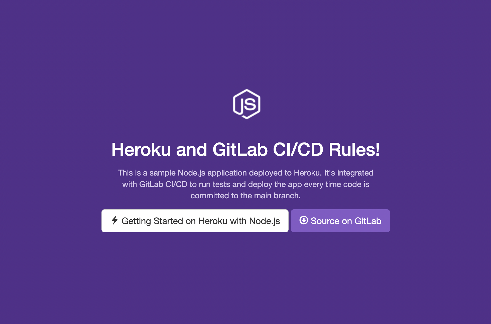 Heroku demo app with updated copy