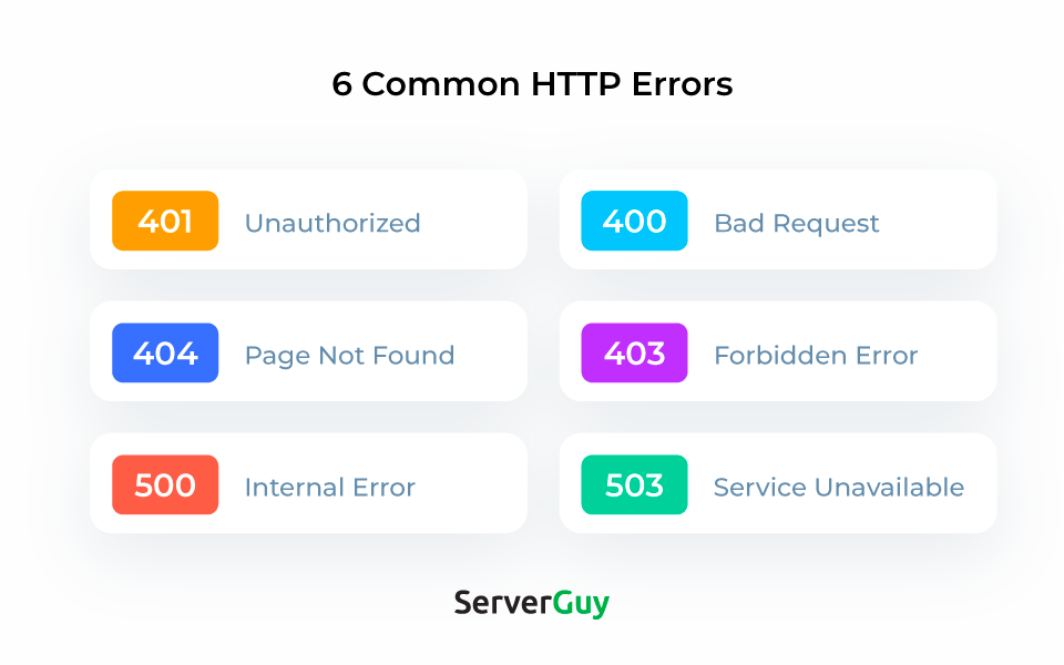 6 Common HTTP errors