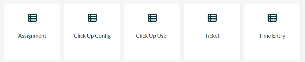 Five tiles on dashboard