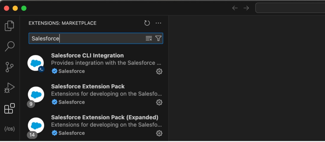 Salesforce extensions