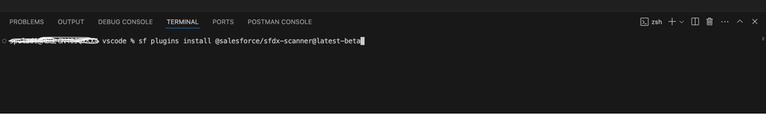 Terminal section/tab 