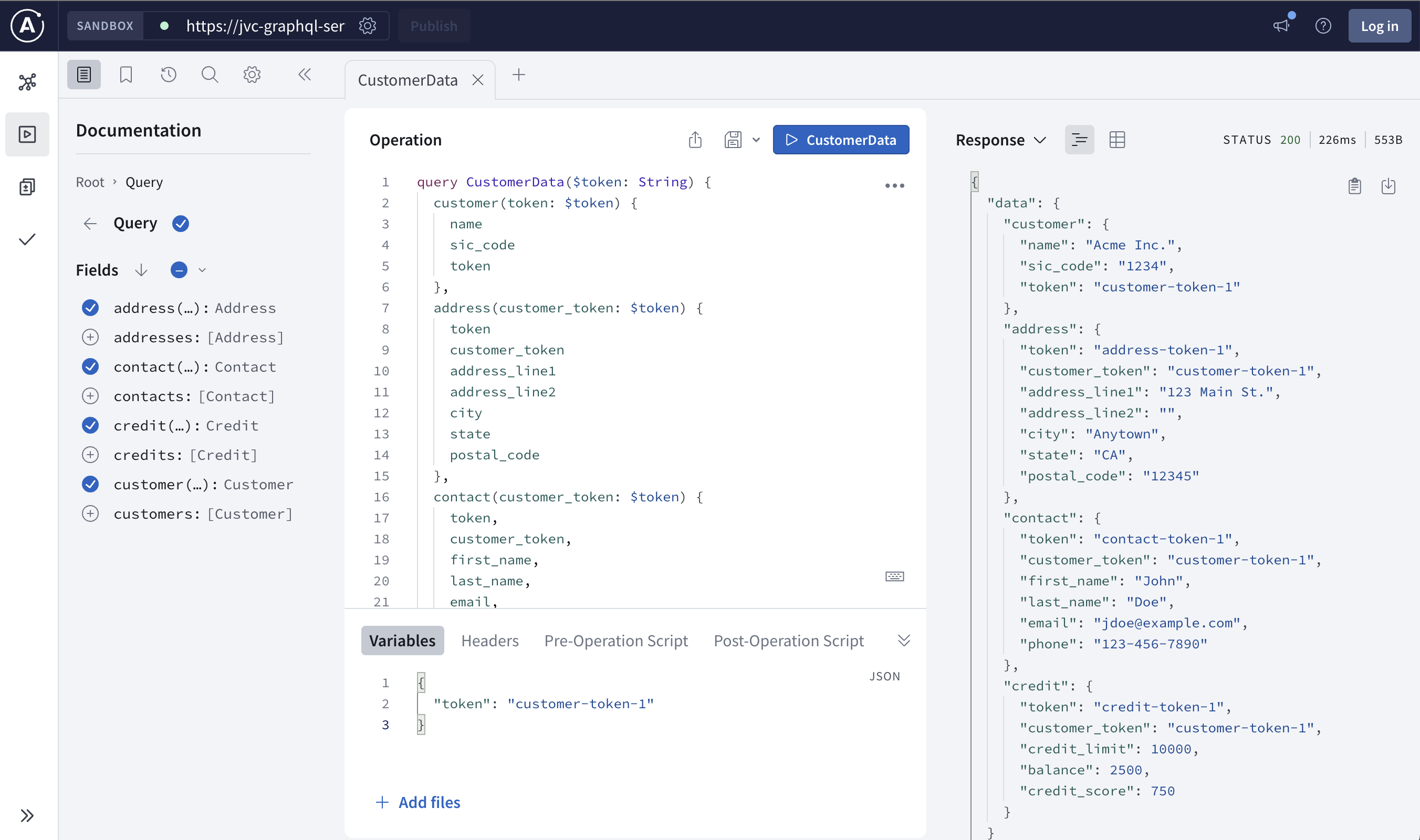 Apollo Explorer running from my Heroku app