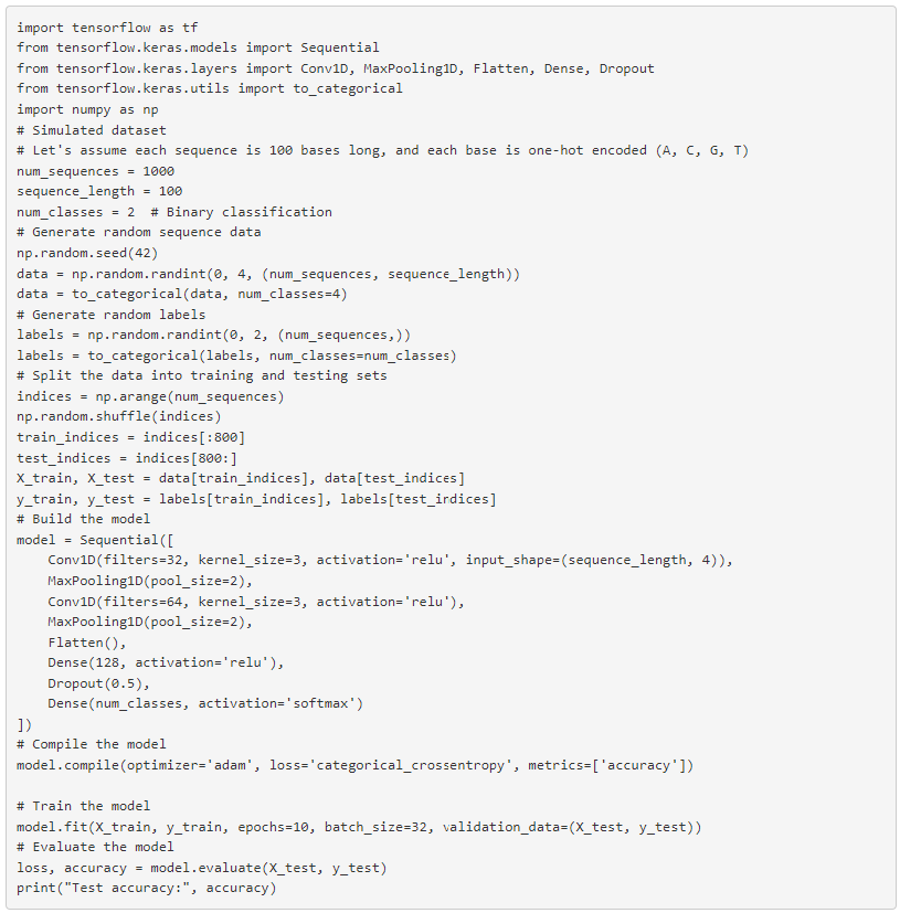 Example: Deep Learning for Genomic Sequence Classification