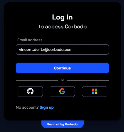 Regular passkey login with filled email address