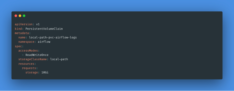 pvc-claim.yaml Persistent Volume Claim is a request for storage resources from a cluster.