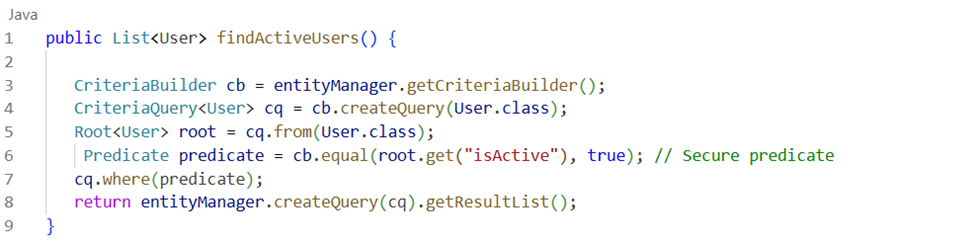 Secure Coding Practices With JPA