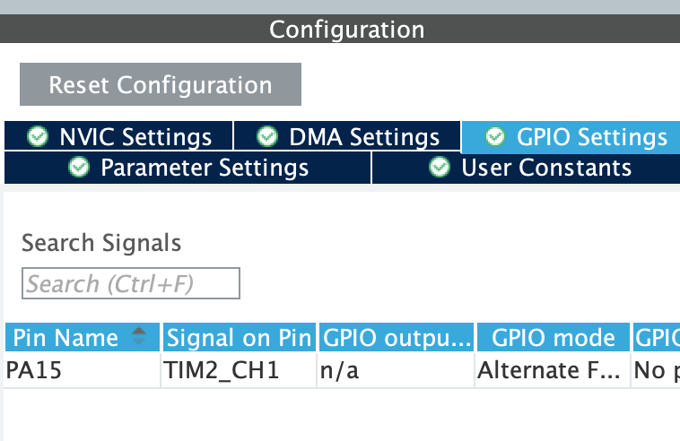 TIM 2 configuration example