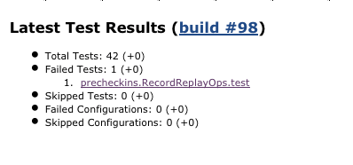 Latest test results (build #98)