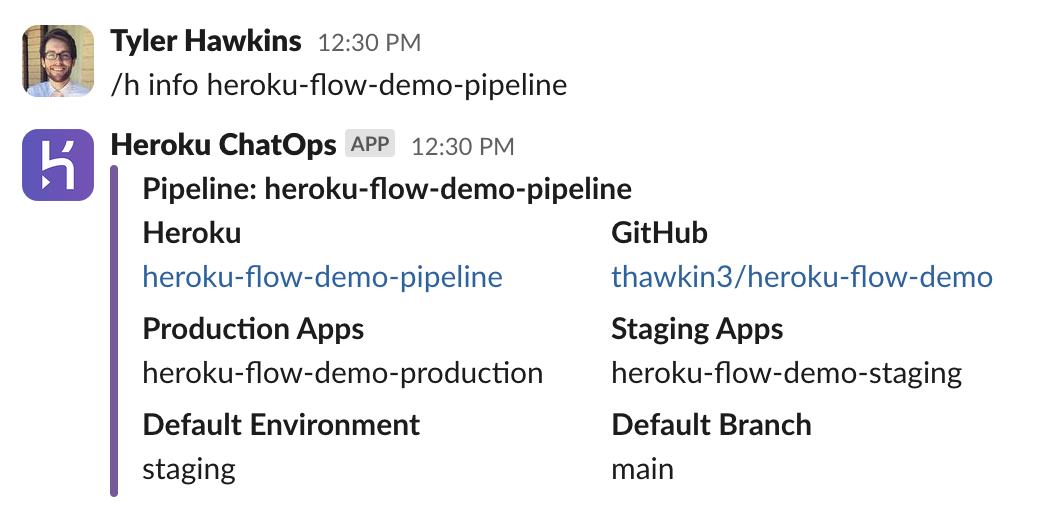 View pipeline info