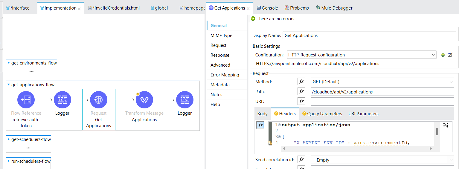 Implement into Mule flow