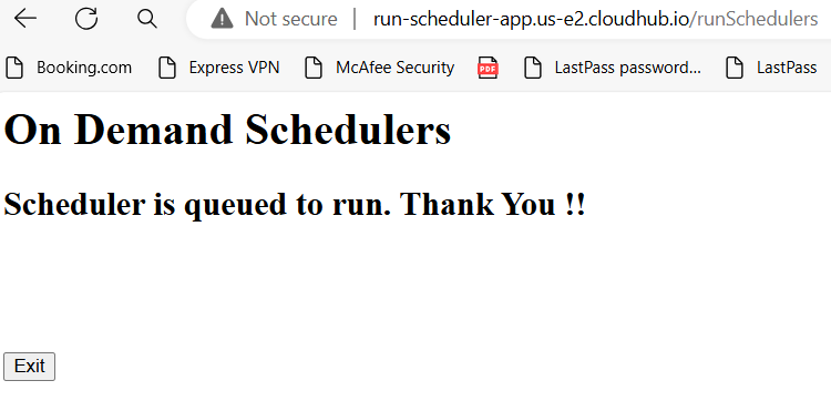On Demand Schedulers: Scheduler is queued to run