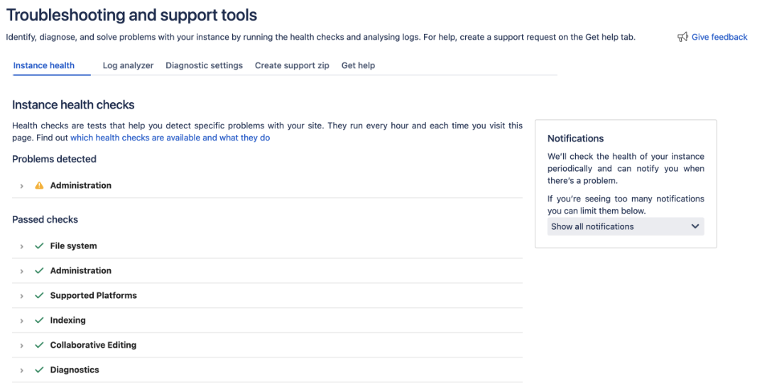 Troubleshooting and support tools