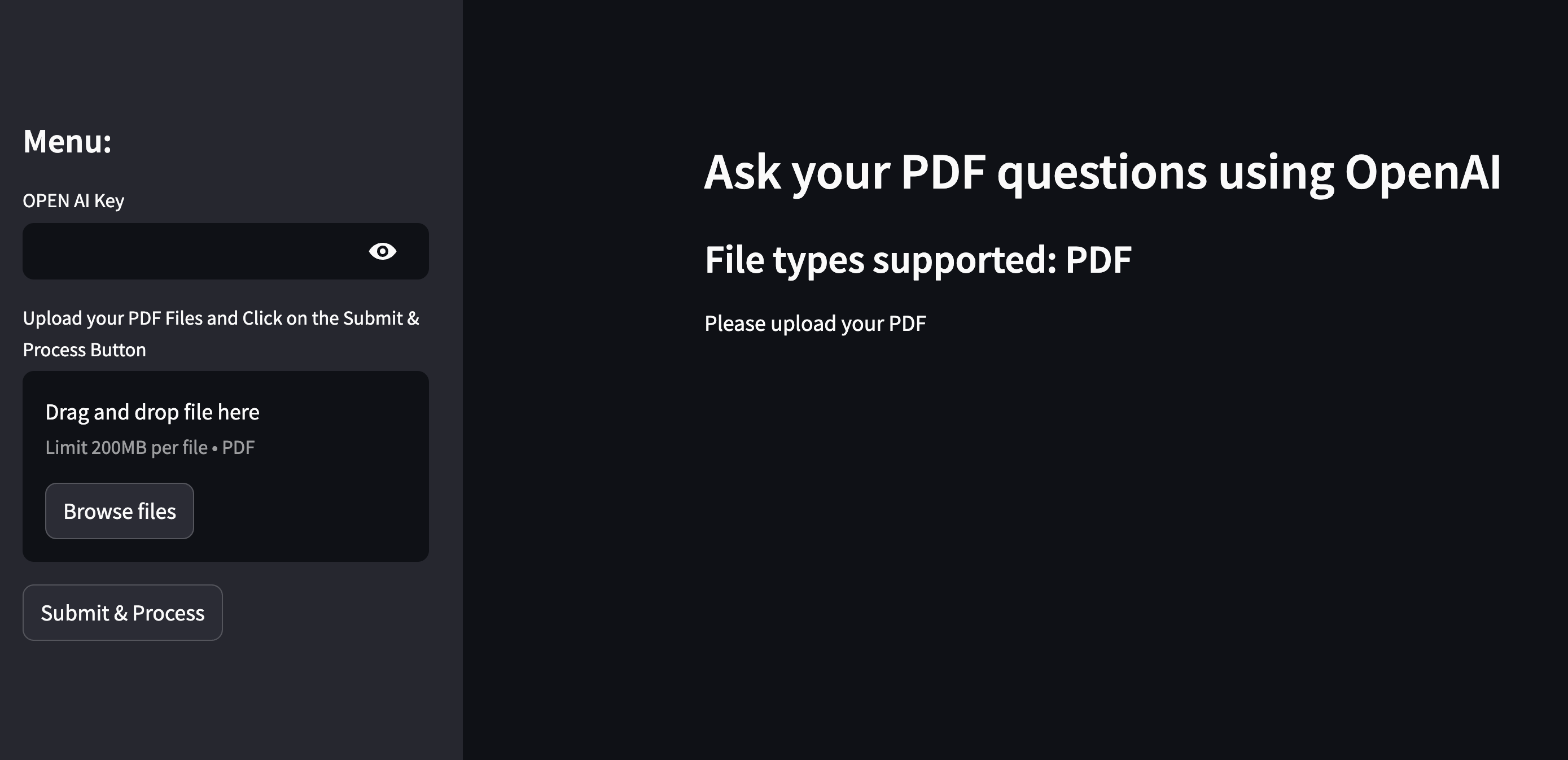 Ask your PDF questions using OpenAI