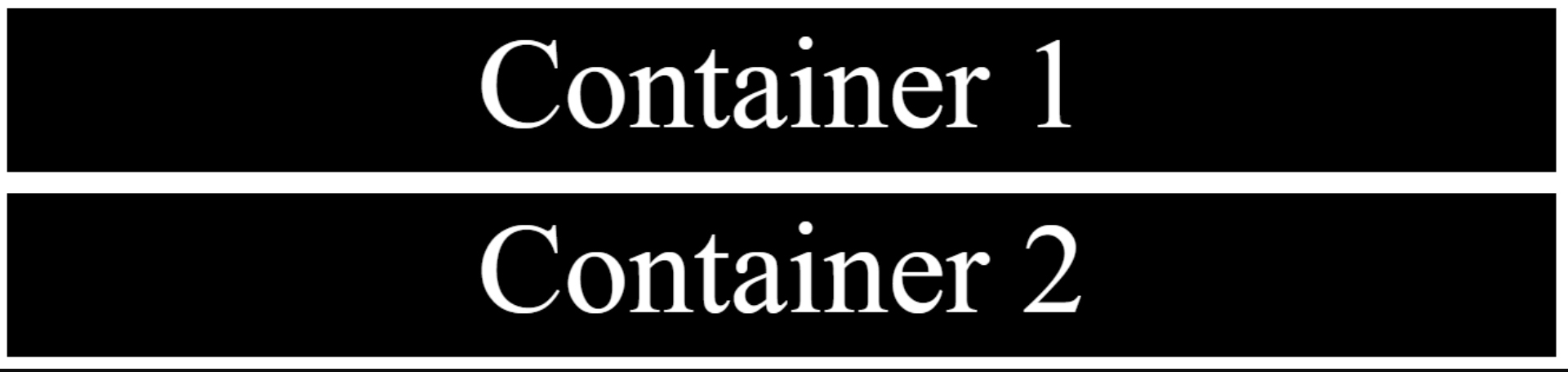 Black containers 1 and 2 output