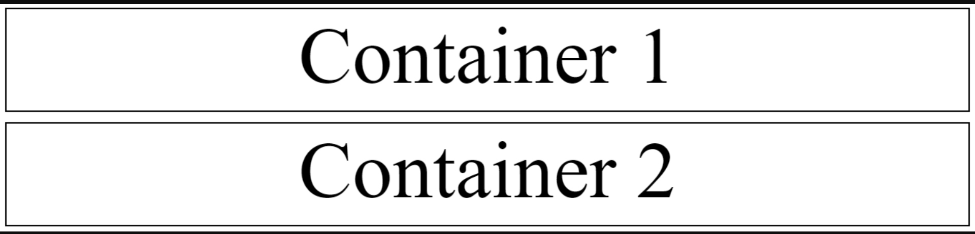 White containers 1 and 2 output