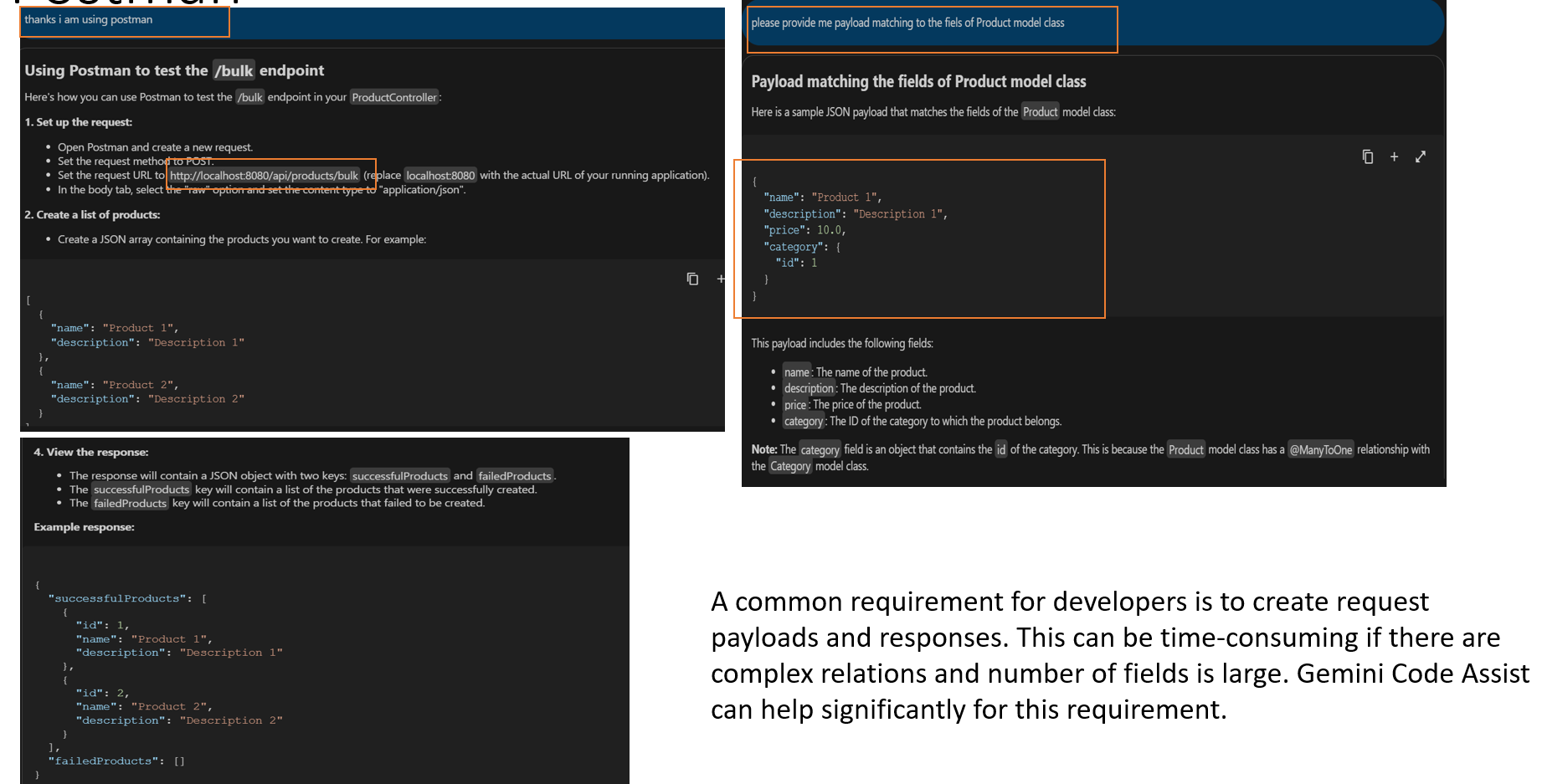 Test the /bulk endpoint via Postman