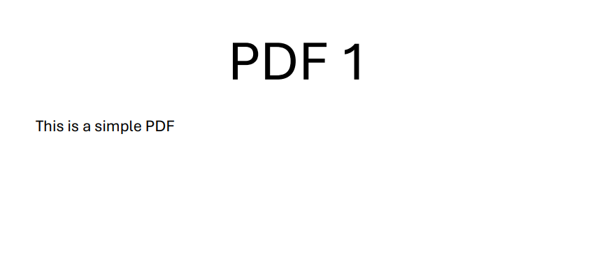 PDF 1 (This is a simple PDF)