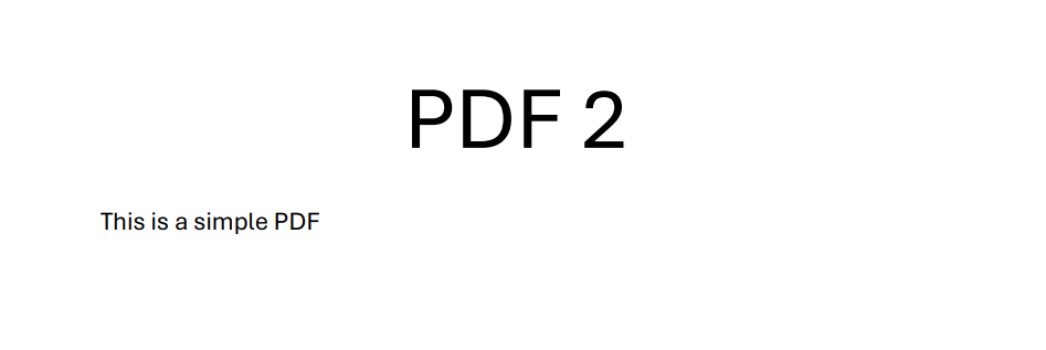 PDF 2 (This is a simple PDF)