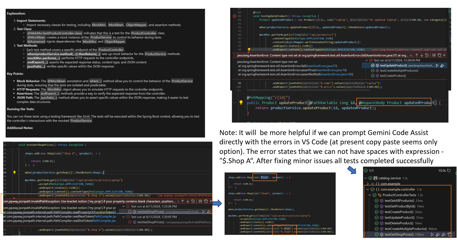 Generated unit test cases and checked if we encountered any errors