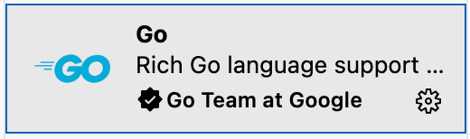 Add the Golang extension