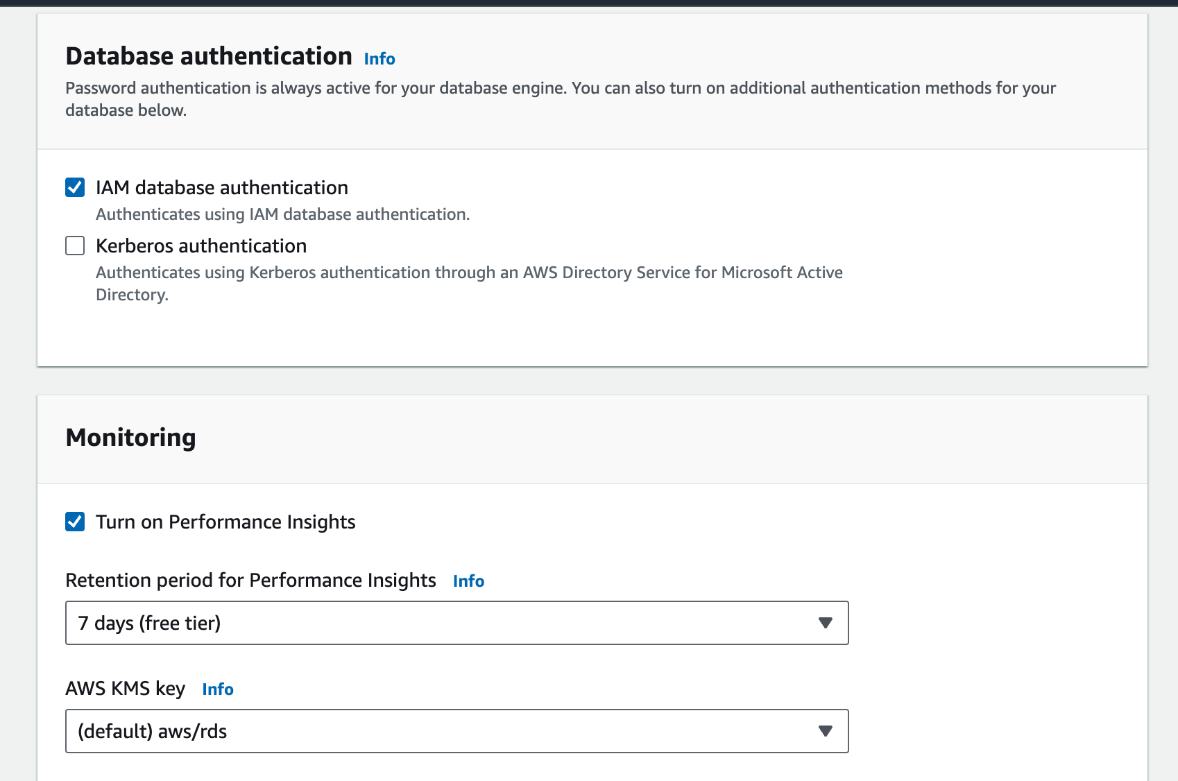 Database authorizations