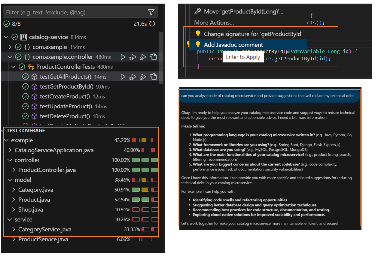 Test coverage and add Javadoc comment