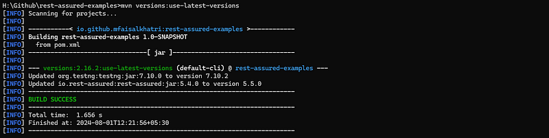 run the mvn versions:use-latest-versions by navigating to the root folder of the repository