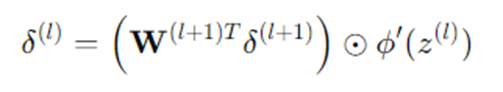 Backward pass formula